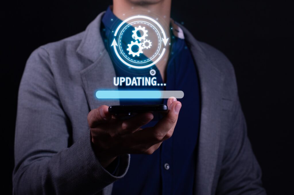 system update concept installation software upgrades and enhanced security